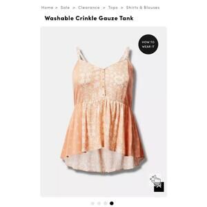 Torrid Crinkle Guaze Tank